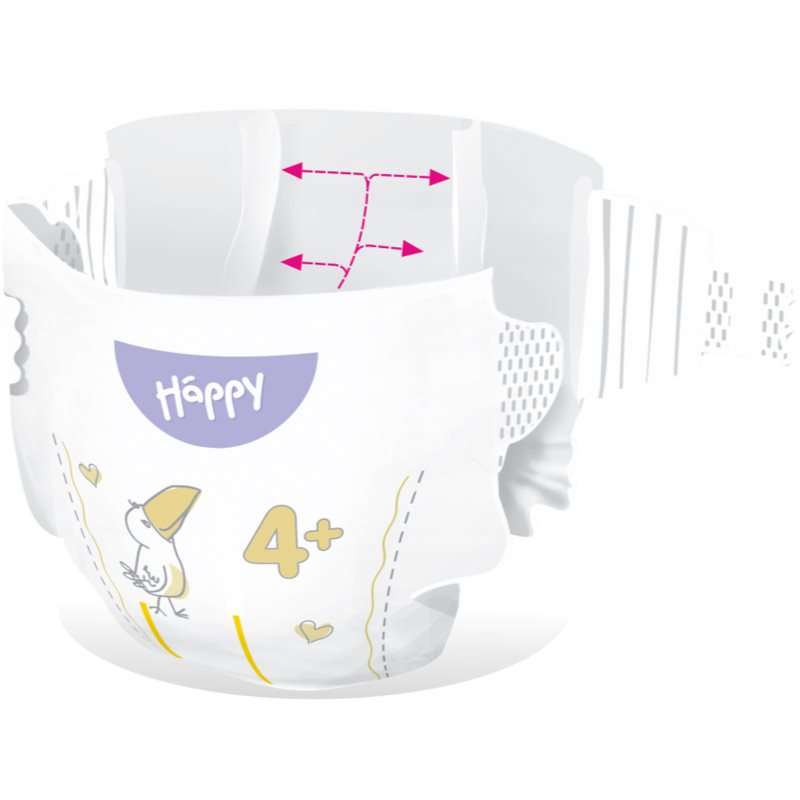 BELLA Baby Happy Soft&Delicate jednorázové pleny s kanálky Maxi Plus 9-15 kg 56 ks (obrázek 5)