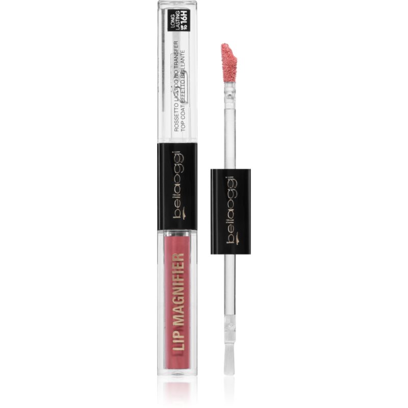 bellaoggi Lip Magnifier dlhotrvajúci rúž a lesk na pery 2 v 1 odtieň Dusty Rose 2.7 ml