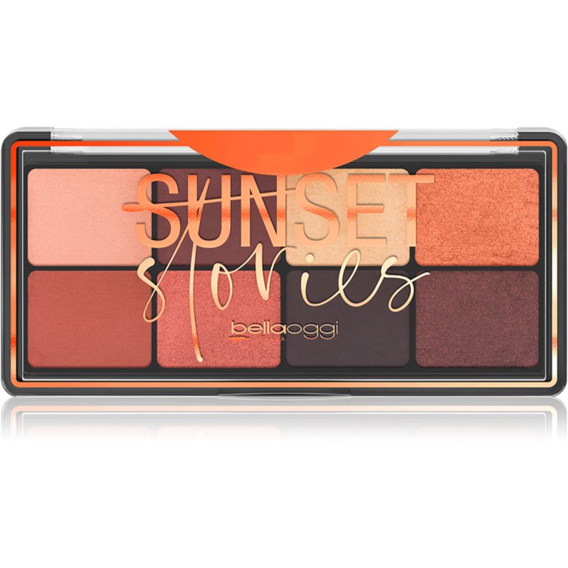 Bellaoggi Sunset Stories Palette De Fards à Paupières 8 Couleurs Teinte Deep Nude 9.5 G