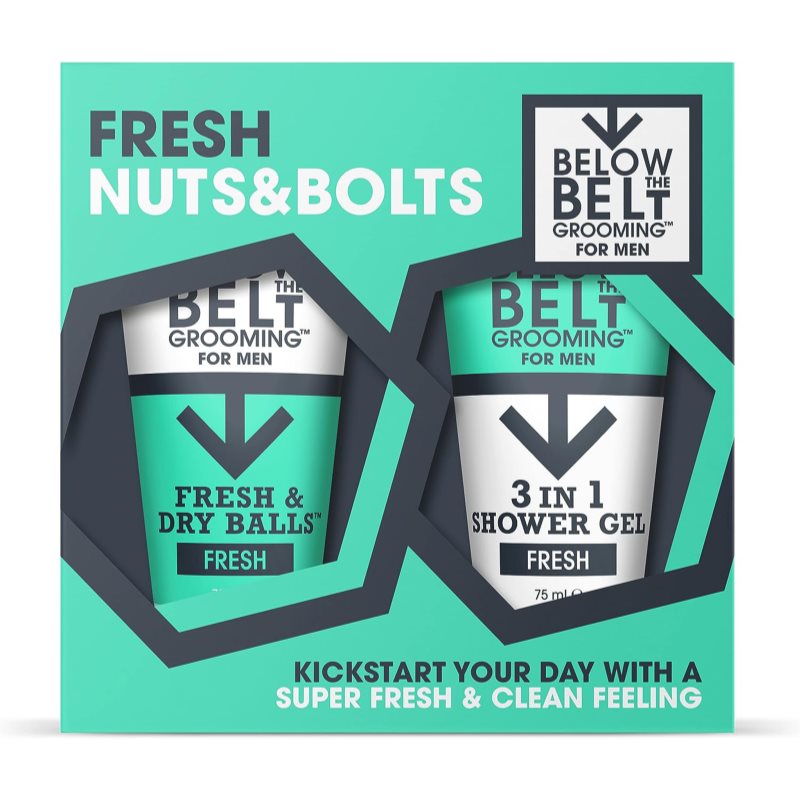 Below The Belt Grooming Fresh Nuts And Bolts Gift Set (for Intimate Hygiene)