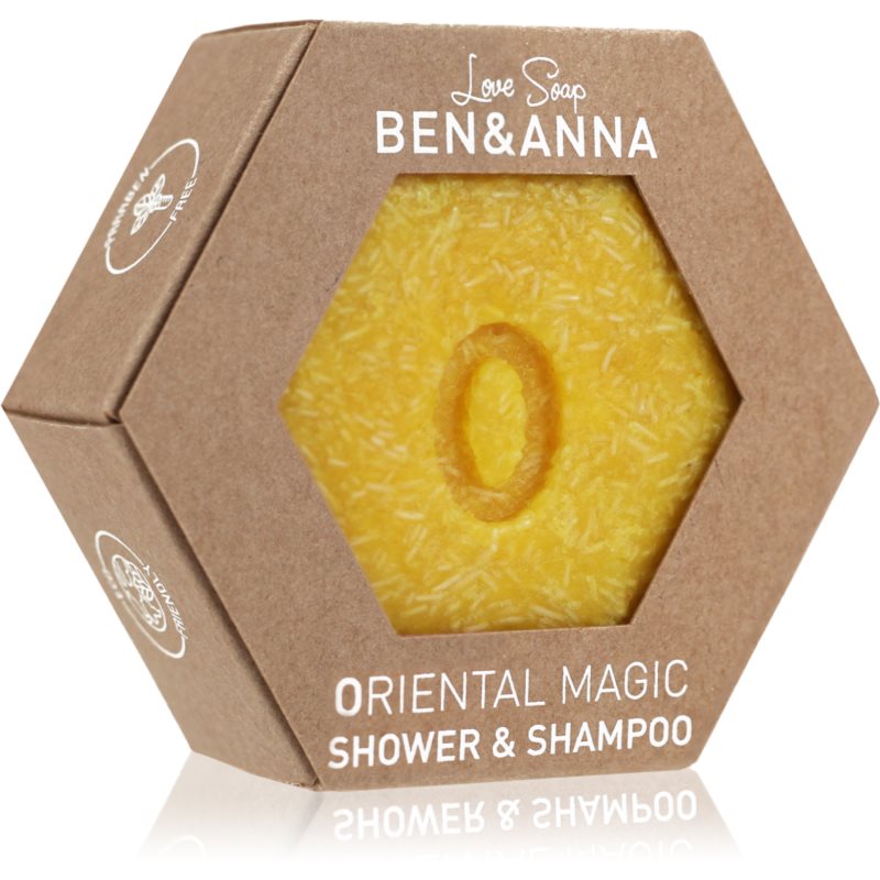 BEN&ANNA Love Soap Shower & Shampoo tuhý šampon a sprchový gel 2 v 1 Oriental Magic 60 g