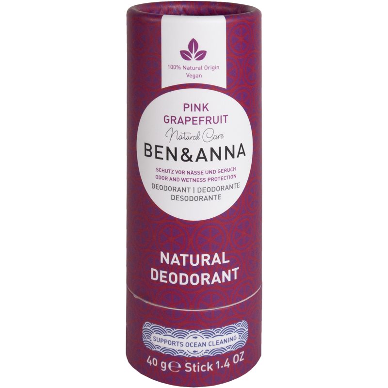 BEN&ANNA Natural Deodorant Pink Grapefruit dezodorant w sztyfcie 40 g