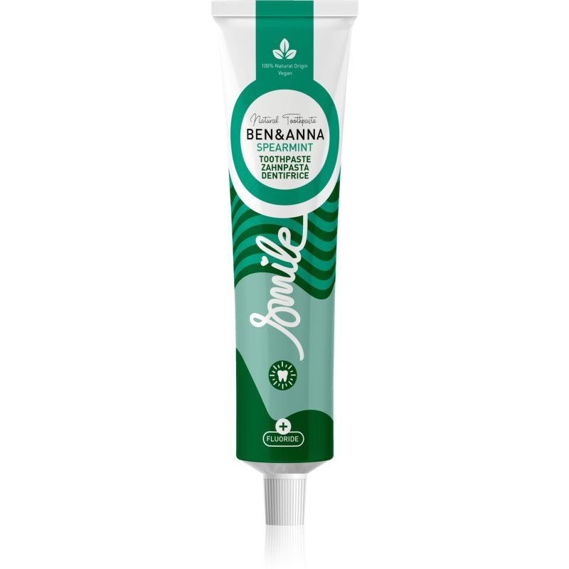BEN&ANNA Toothpaste Spearmint Natural Toothpaste With Fluoride 75 Ml