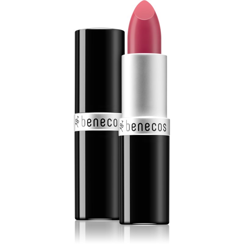 Benecos Natural Beauty kreminės konsistencijos lūpų dažai , matinio efekto atspalvis Pink Rose 4.5 g