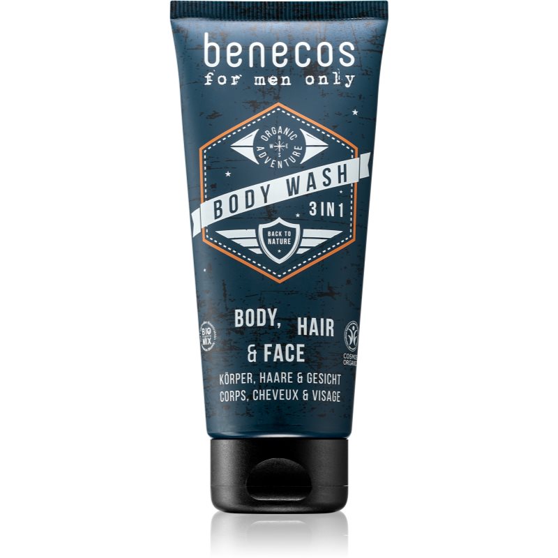 Benecos For Men Only 3 v 1 šampon, balzam in gel za prhanje 200 ml