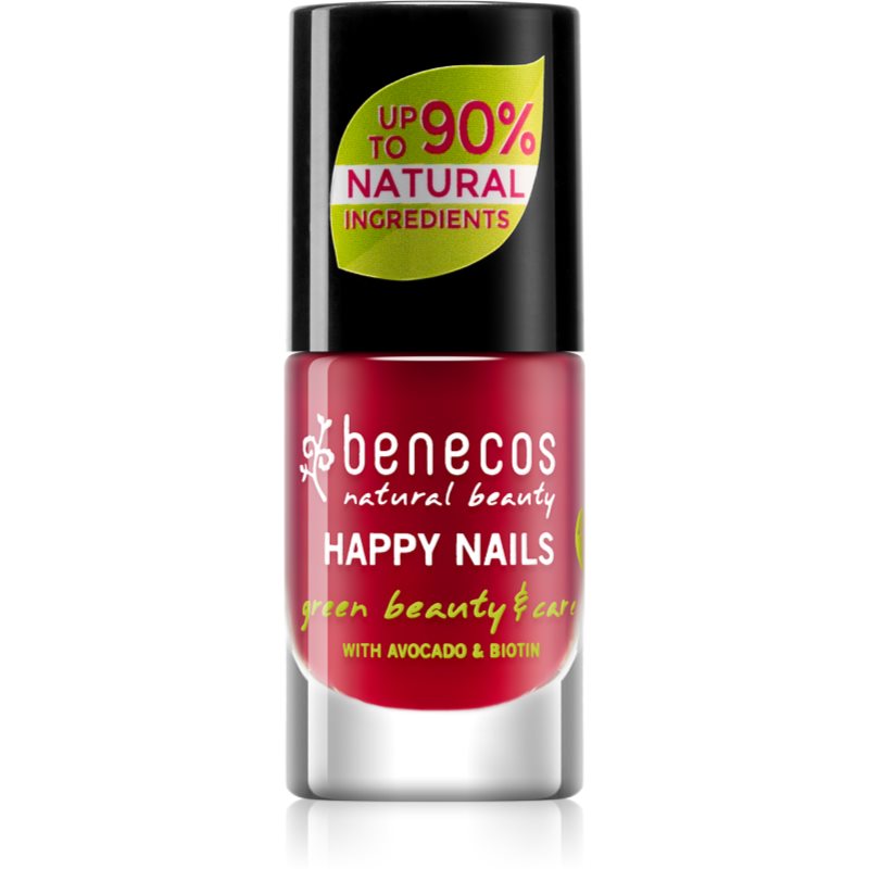 Benecos Happy Nails зміцнюючий лак для нігтів відтінок Vintage Red 5 мл