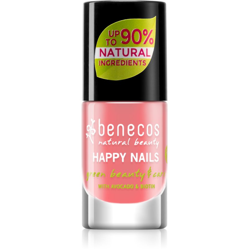 Benecos Happy Nails maitinamasis nagų lakas atspalvis Flamingo 5 ml