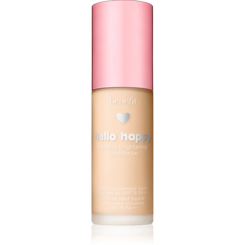 Benefit Hello Happy Flawless Brightening Foundation tekoči puder za osvetljevanje SPF 15 odtenek 01 Fair Cool 30 ml