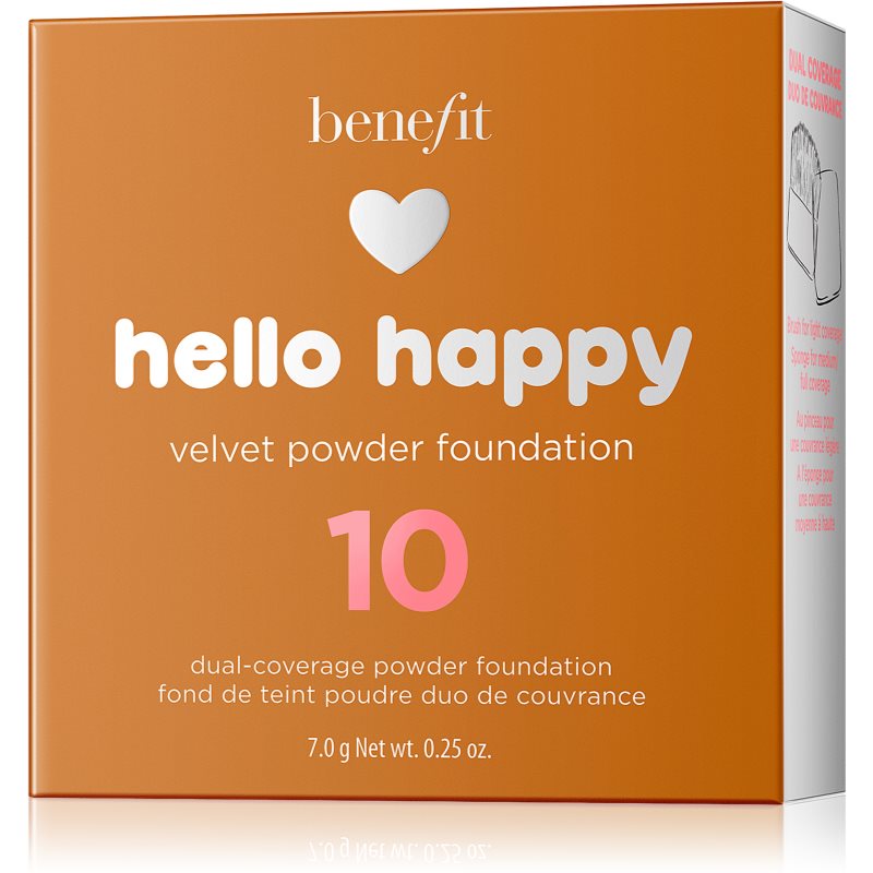 Benefit Hello Happy Velvet Powder Foundation компактна пудра відтінок 10 Deep Warm 7 гр