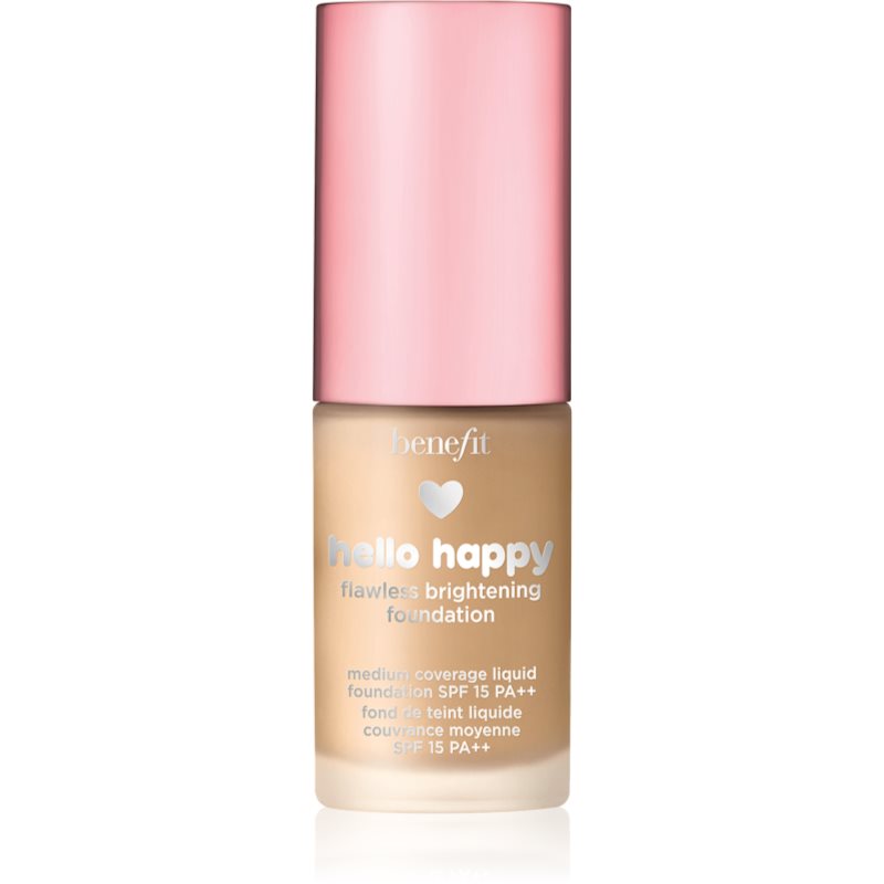 

Benefit Hello Happy Flawless Brightening Foundation Mini відновлюючий тональний крем SPF 15 відтінок 04 Medium Neutral