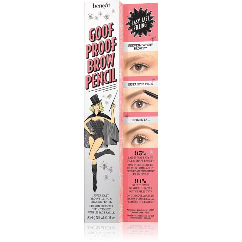 Benefit Goof Proof Crayon Pour Sourcils Avec Brosse Teinte 2.75 Warm Auburn 0.34 G