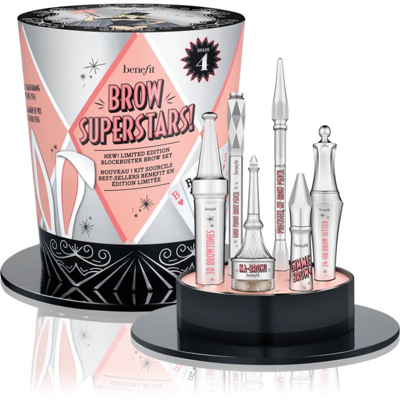 

Benefit Brow Superstars набір для моделювання ідеальної форми брів 4 Warm Deep Brown відтінок