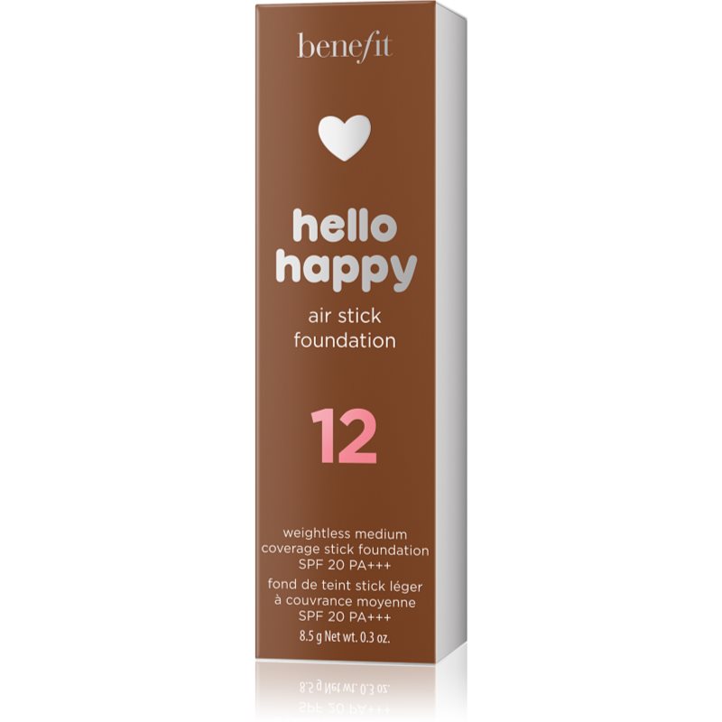 Benefit Hello Happy Air Stick Foundation Fond De Teint En Stick SPF 20 Teinte 12 Dark Neutral 8,5 G