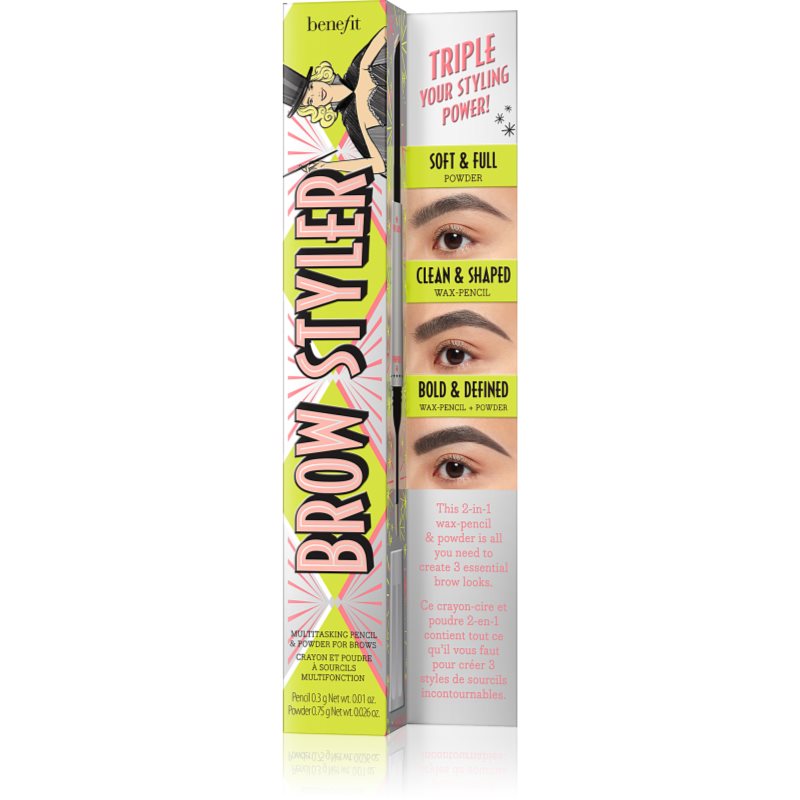 Benefit Brow Styler olovka i puder za obrve 2 u 1 nijansa Cool Grey 1,05 g