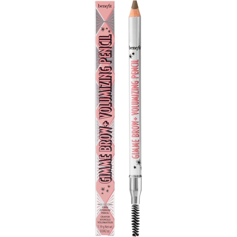 Benefit Gimme Brow+ Volumizing Pencil водостійкий олівець для брів для об'єму відтінок 4 Warm Deep Brown 1,19 гр