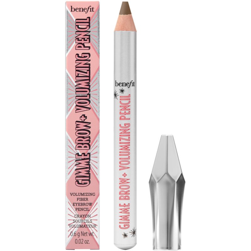 Benefit Gimme Brow+ Volumizing Pencil Mini водостійкий олівець для брів для об'єму відтінок 4 Warm Deep Brown 0,6 гр