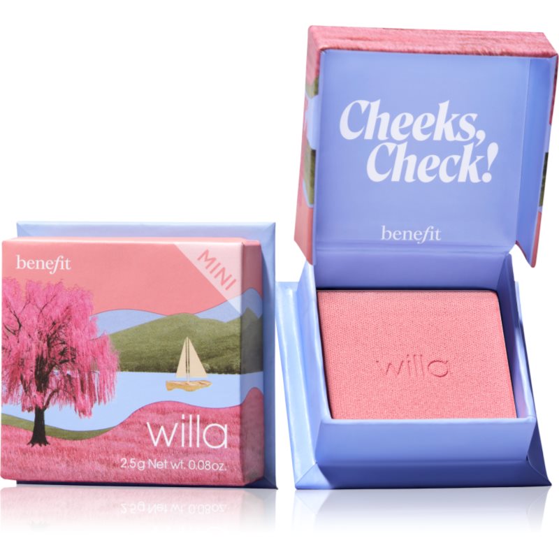 Benefit Willa WANDERful World Mini púderes arcpír árnyalat Soft neutral-rose 2,5 g akciós termékkép 1