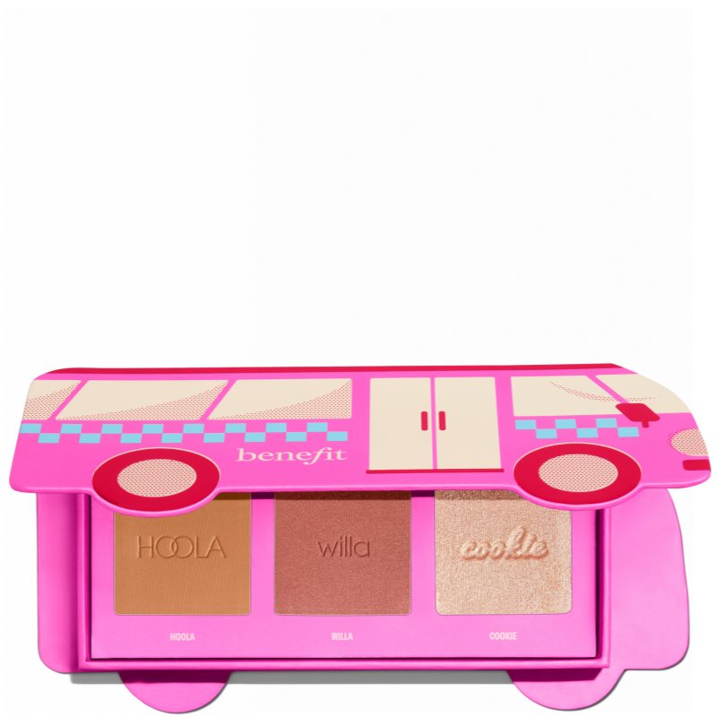 Benefit Beauty Bus Stop Cheek Glow Trio Chistmas Beauty Palette multifunkcionalna paleta