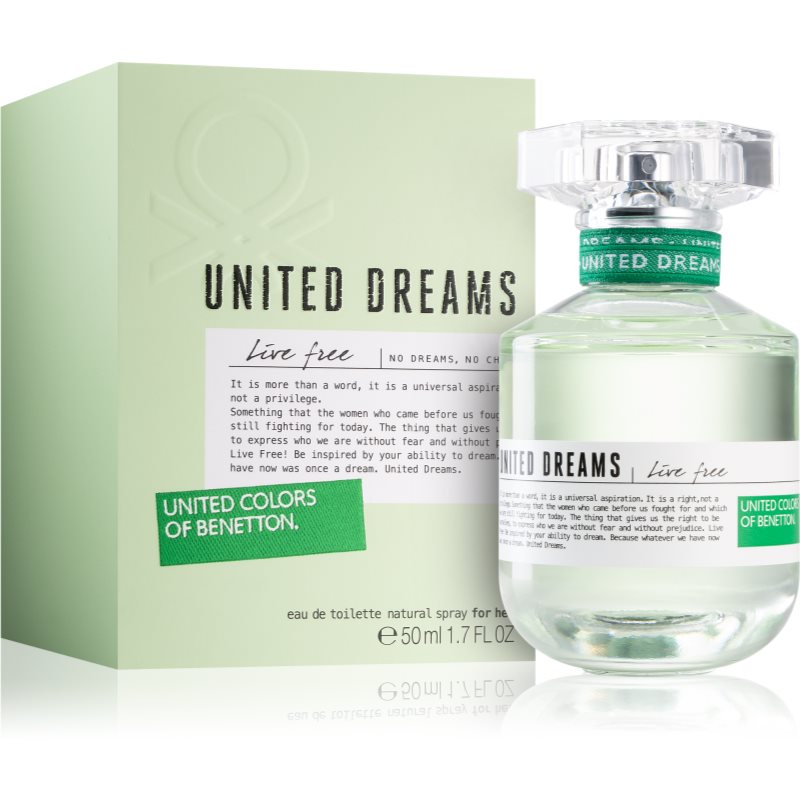 Benetton United Dreams For Her Live Free Eau De Toilette For Women 50 Ml