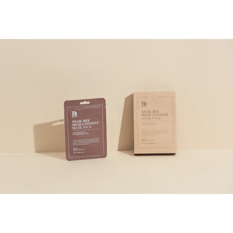 Benton Snail Bee plátýnková maska pro kompletní péči s hlemýždím extraktem 10 × 20 g (obrázek 4)