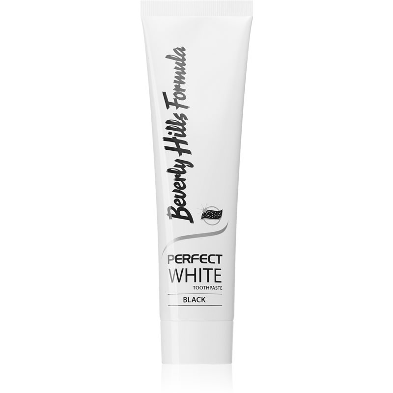 Beverly Hills Formula Perfect White Black bleichende Zahnpasta mit Aktivkohle für frischen Atem Geschmack Fresh Mint 100 ml