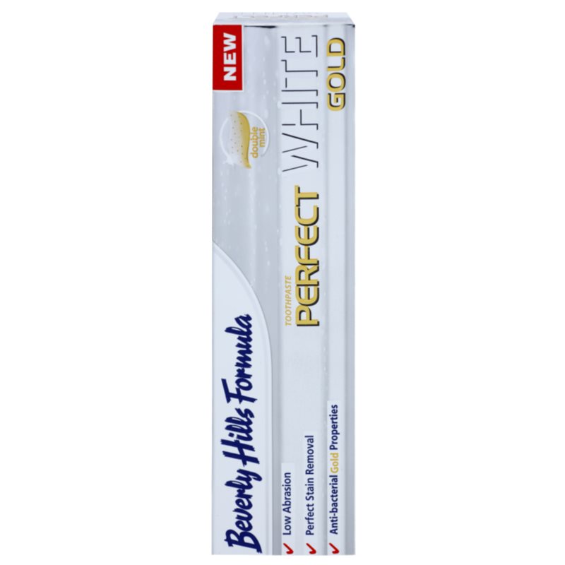 Beverly Hills Formula Perfect White Gold Whitening Toothpaste With Gold Particles Flavour Double Mint 100 Ml