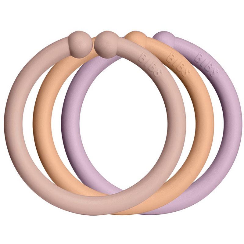 BIBS Loops závěsné kroužky Blush / Peach / Dusky Lilac 12 ks