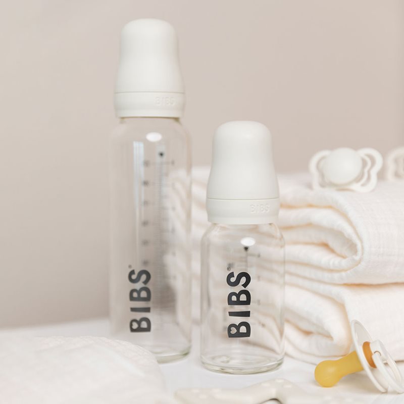 BIBS Baby Glass Bottle 110 ml Babyflasche Ivory 110 ml