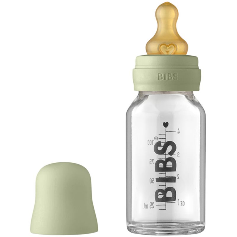 BIBS Baby Glass Bottle 110 ml kūdikių buteliukas Sage 110 ml
