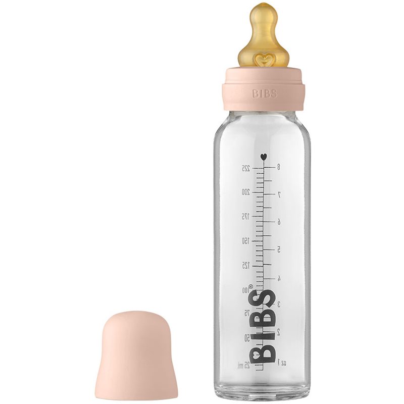 BIBS Baby Glass Bottle 225 Ml пляшечка для годування Blush 225 мл