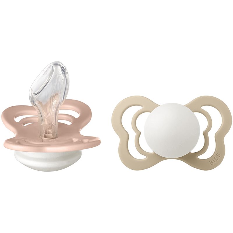 BIBS Couture Glow Silicone Size 2: 6+ months Schnuller Blush / Vanilla 2 St.