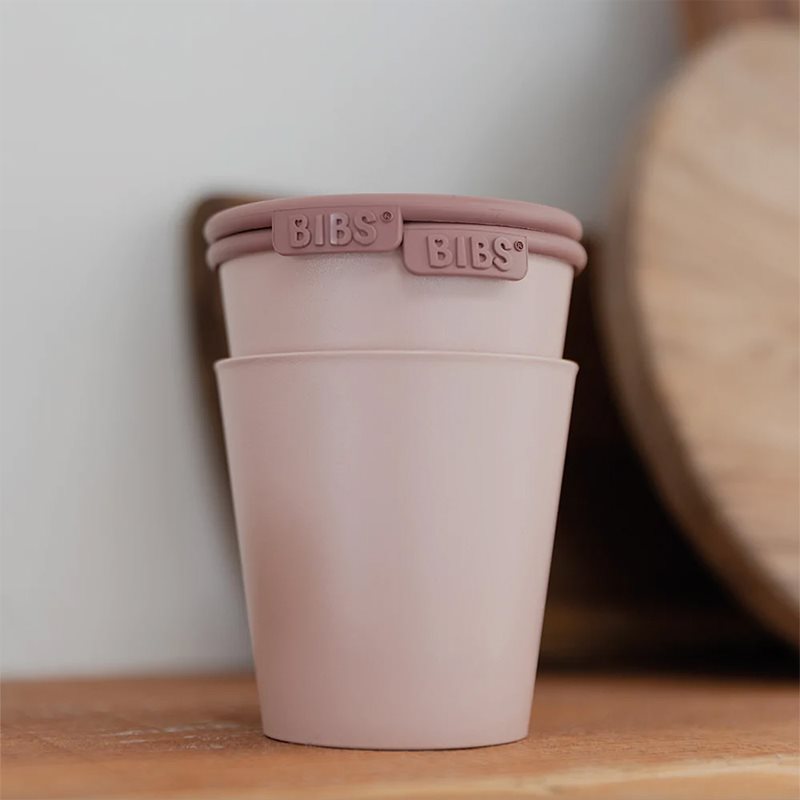 BIBS Cup Set Cup With Cap Blush 2 Pc