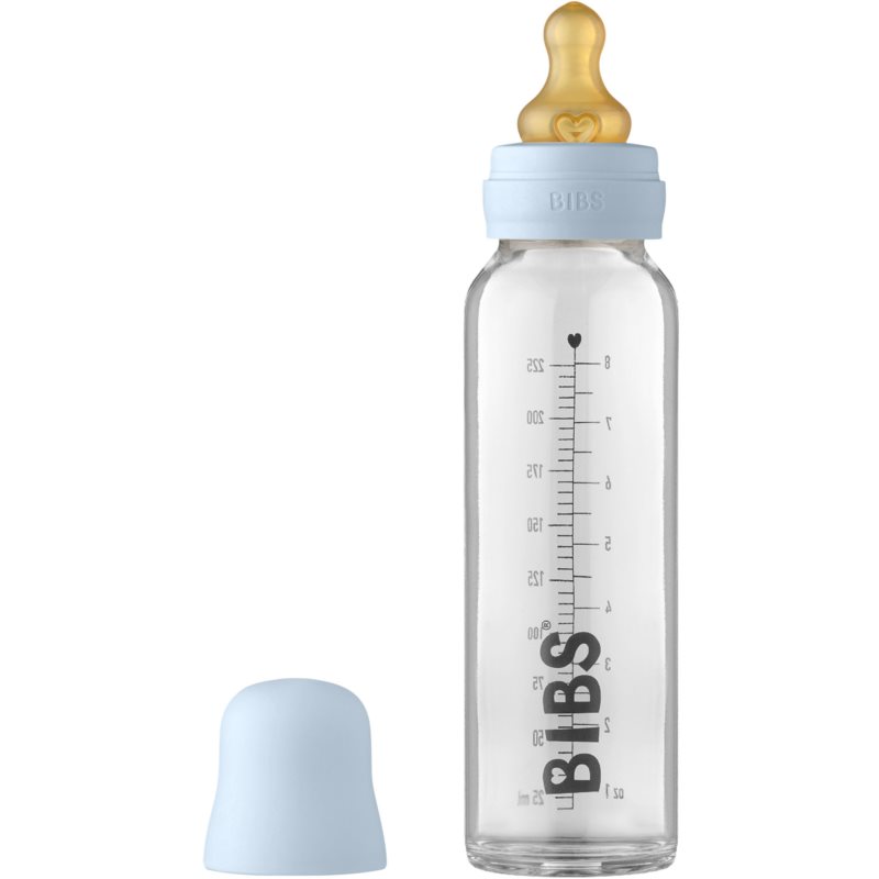 BIBS Baby Glass Bottle 225 ml baby bottle Baby Blue 225 ml

