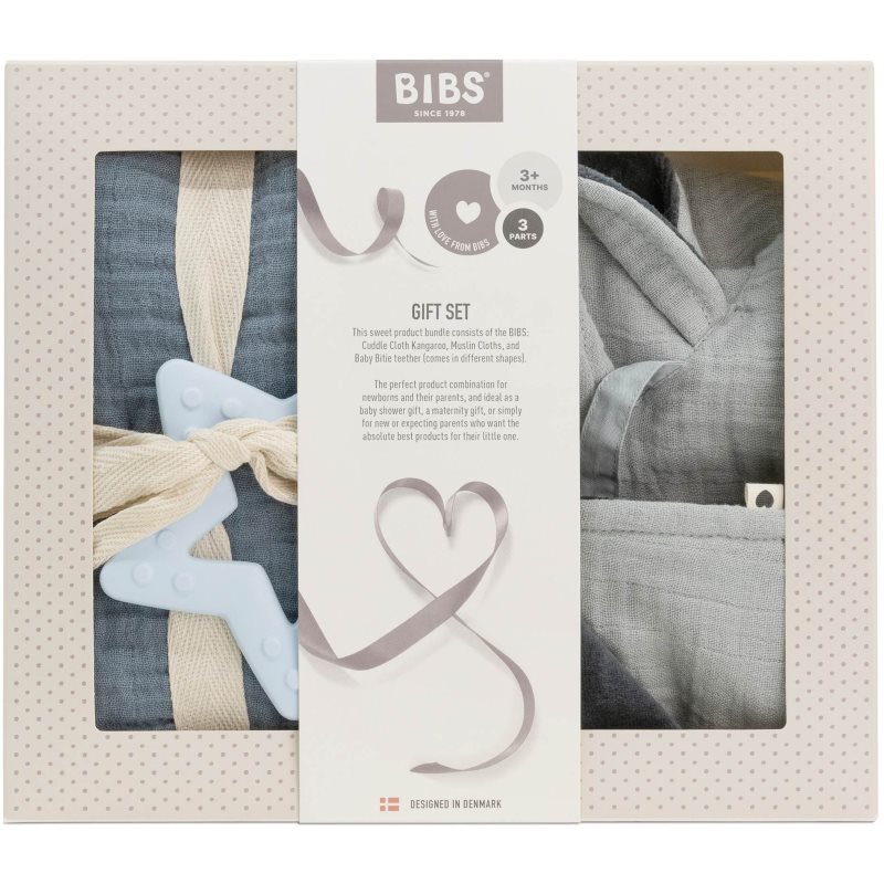 BIBS Baby Gift Set Medium Geschenkset für Babys Baby Blue 3+ months