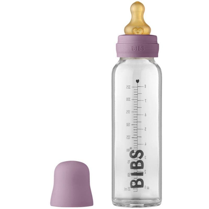 BIBS Baby Glass Bottle 225 ml Babyflasche Mauve 225 ml