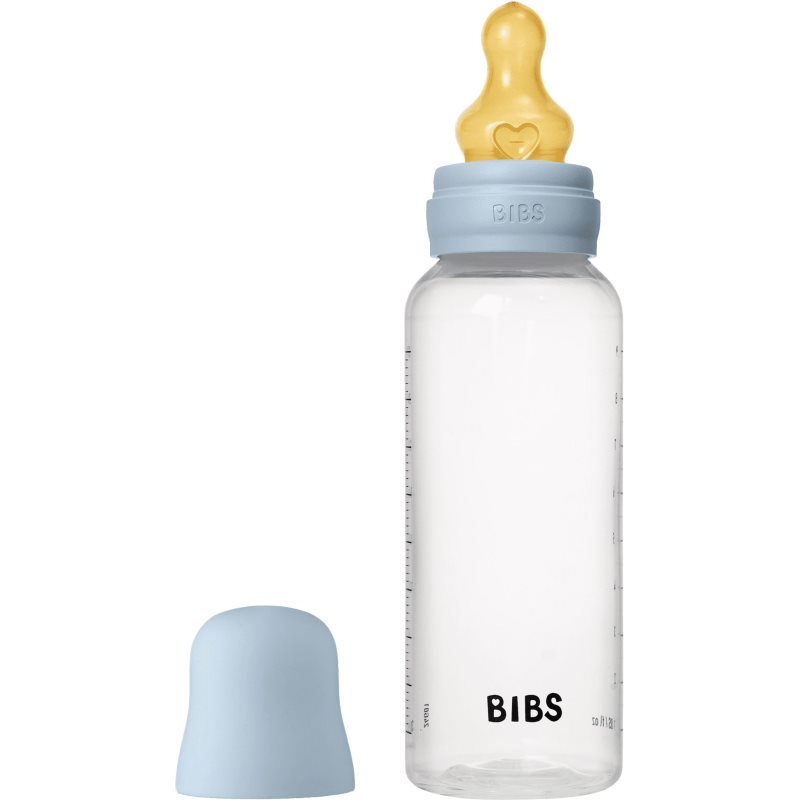 BIBS Anti-Colic Baby Bottle Latex antikoliková lahev s kaučukovou savičkou Baby Blue 270 ml