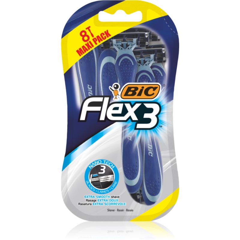 BIC FLEX3 jednorázové holiace strojčeky pre mužov 8 ks