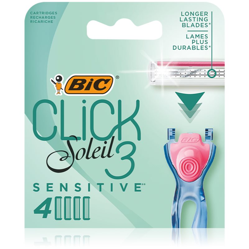 BIC Soleil Click Sensitive atsarginės galvutės 4 vnt.