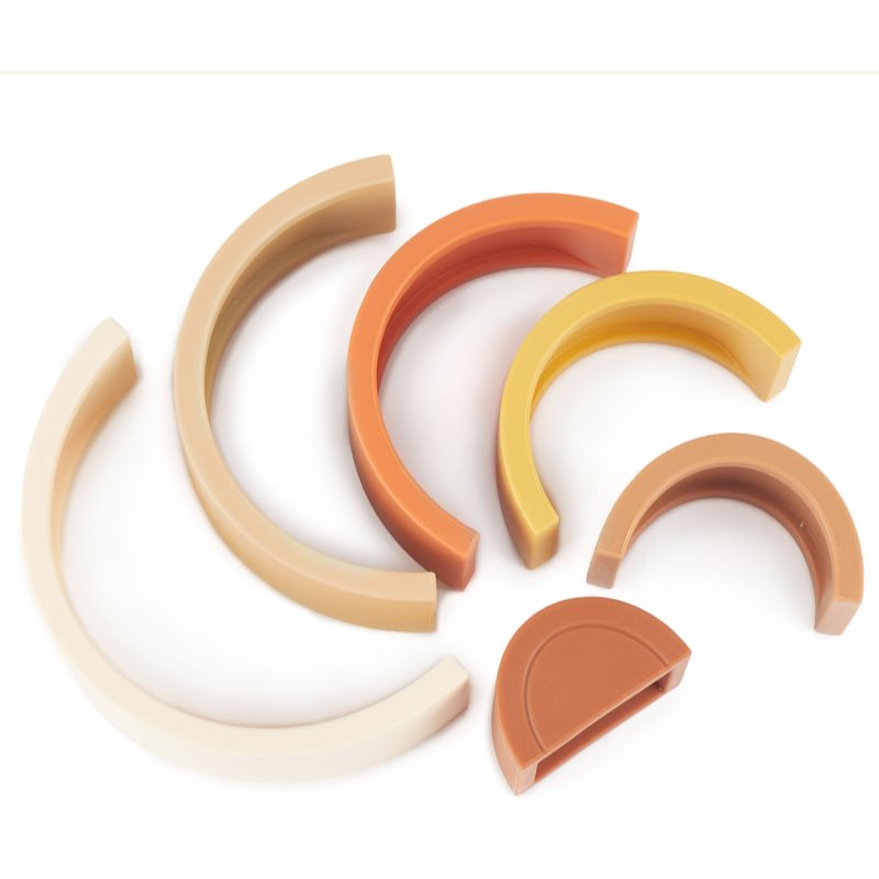 Bieco Silicone Rainbow skládací duha 12 m+ Chocolate Bliss 6 ks (obrázek 4)