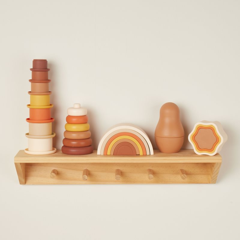 Bieco Silicone Rainbow skládací duha 12 m+ Chocolate Bliss 6 ks (obrázek 5)