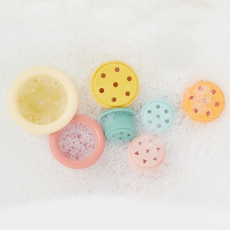 Bieco Silicone Stacking Cups Tropical Vibes stohovací kelímky 12 m+ 7 ks (obrázek 4)
