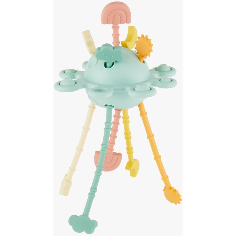 Bieco Silicone Activity Planet aktivity hračka 12 m+ Eucalyptus 1 ks