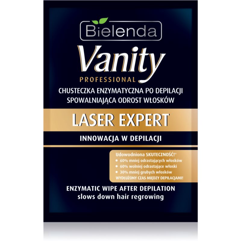 Bielenda Vanity Laser Expert enzyme wipes for slowing down hair growth after depilation 1 pc
