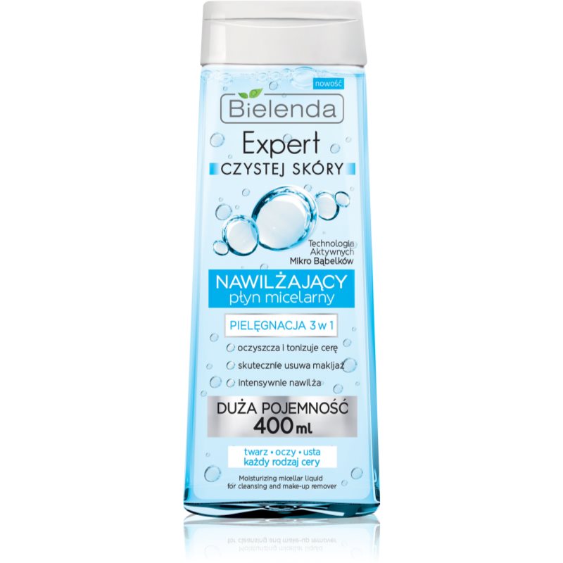 Bielenda Expert Pure Skin Moisturizing Міцелярна очищуюча вода 3в1 400 мл