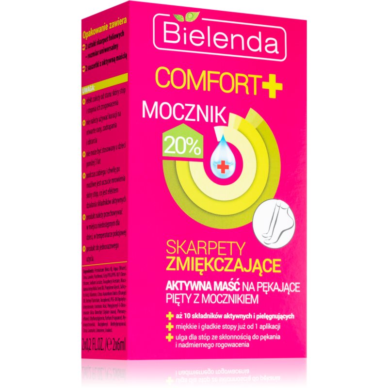 Bielenda Comfort+ Weichmachende Pflege für rissige Fußhaut 20% Urea 2 x 6 ml