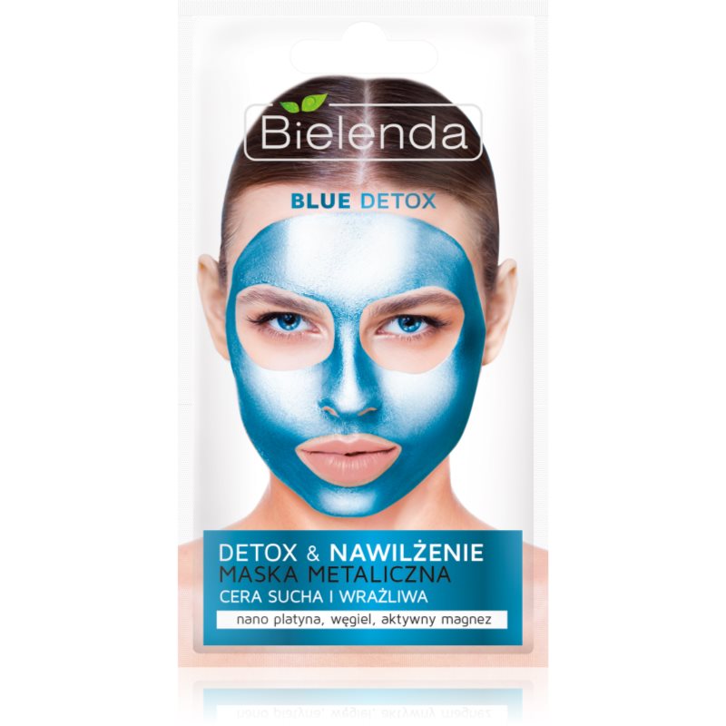 

Bielenda Metallic Masks Blue Detox зволожуюча детокс-маска для сухої та чутливої шкіри