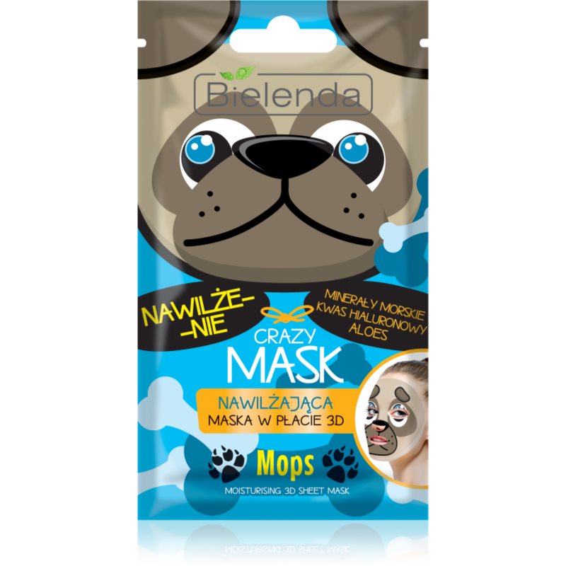 

Bielenda Crazy Mask Pug зволожуюча маска 3D