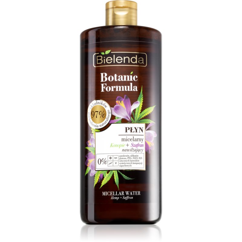 

Bielenda Botanic Formula Hemp + Saffron освіжаюча очищуюча міцелярна вода