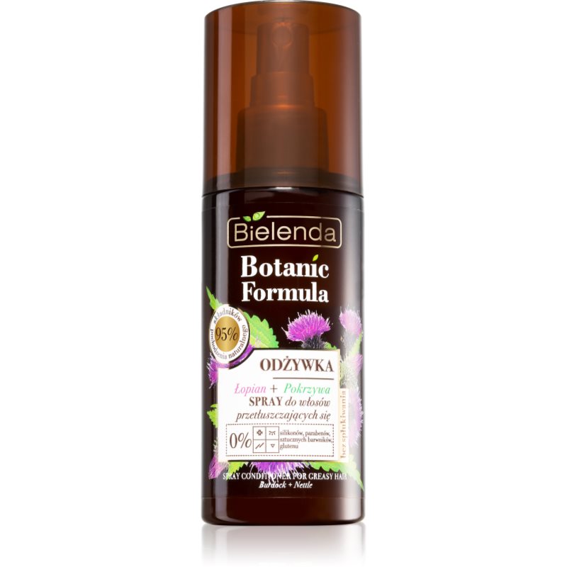 

Bielenda Botanic Formula Burdock + Nettle незмивний кондиціонер у формі спрею для жирного волосся