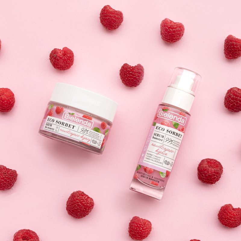 Bielenda Eco Sorbet Raspberry зволожуючий та заспокоюючий крем для обличчя 50 мл